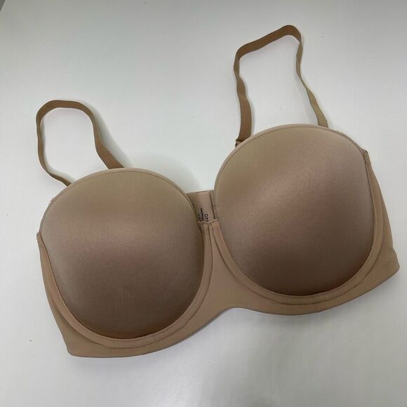 NEW ThirdLove Strapless Bra 34D Taupe 24/7 Classic Convertible Straps Wired - Picture 1 of 11
